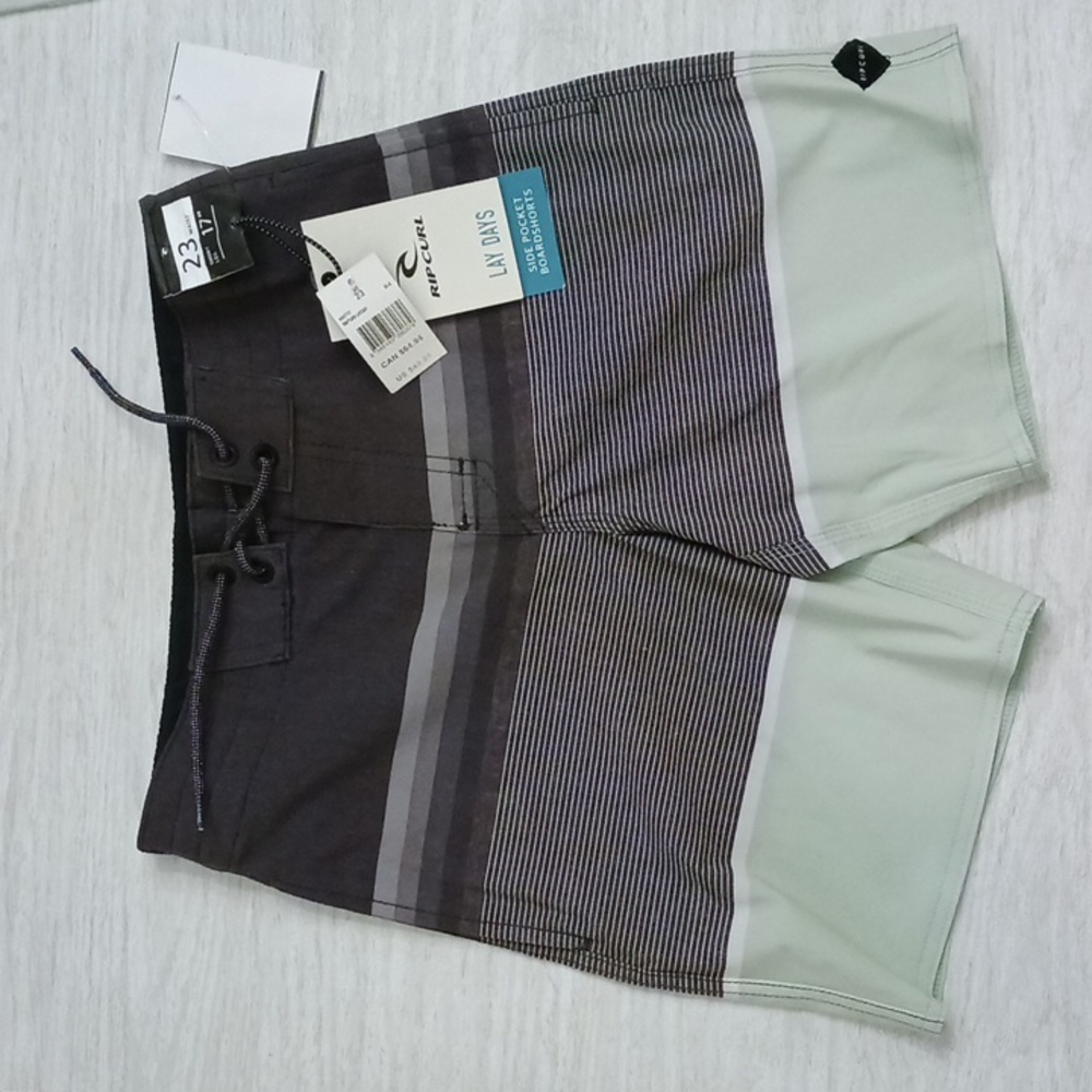 Rip Curl Boys Board Shorts, 23 waist, Grey & Light Green